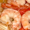 Photo of shrimp in creamy garlic sauce recipe served with pasta 